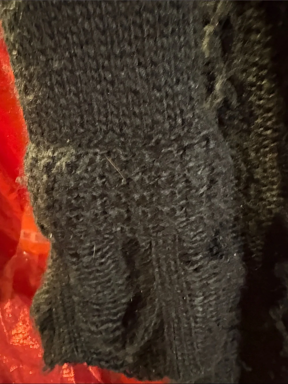 Black Faux-Fur Trim Knit Cardigan Sweater with Belt